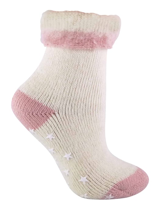 Damen Alpaka Wolle Blend Thermal Slipper Bettsocken mit Greifern - Image 1