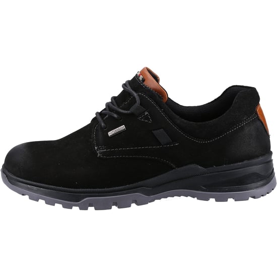 Hush Puppies Pele Leder Herren Schwarz Nubuk Schnürschuhe - Image 5