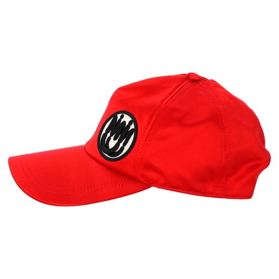 Miu Miu Logo-Patch Baseballkappe aus rotem Canvas - Image 3