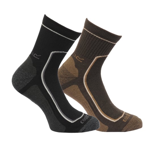 Regatta Lifestyle - Lot de 2 paires de chaussettes de marche - Homme (Noir) - Image 1