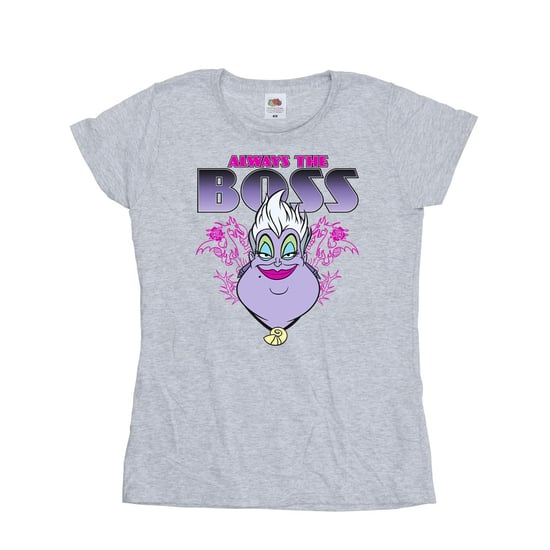 Disney Womens/Ladies The Little Mermaid Ursula Mum Is The Boss Cotton T-Shirt (Sports Grey)