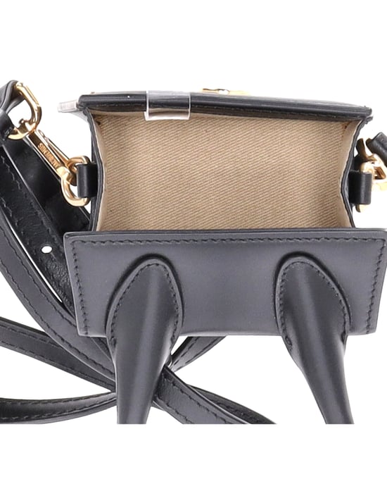Jacquemus Le Chiquito Tasche mit Handgriff aus schwarzem Leder - Image 4