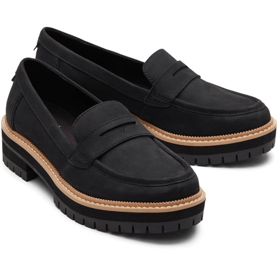 TOMS Cara Leder Damen Schwarz Loafers - Image 1