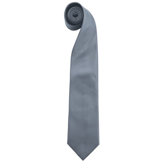 Premier Herren Krawatte Colours, unifarben (Grau) - Image 1