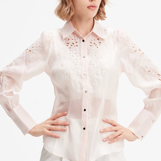 Embroidered Organza blouse