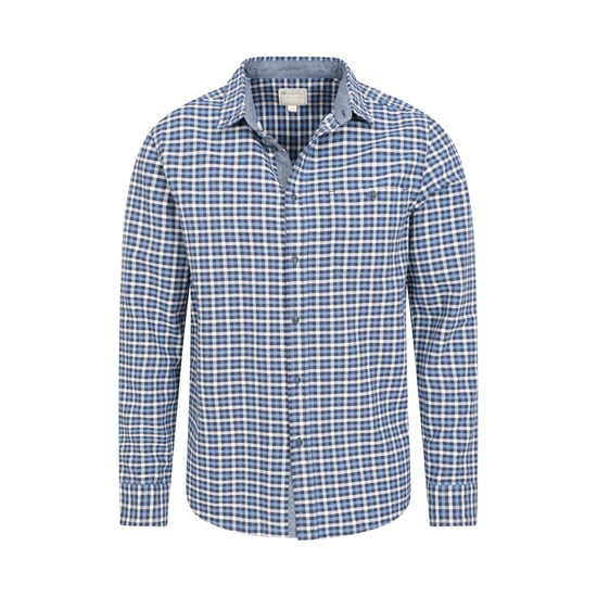 Mountain Warehouse Mens Driftwood Checked Organic Shirt (Navy)