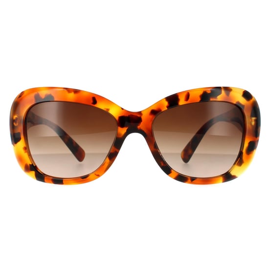 Versace Rectangle Womens Light Havana Brown Gradient Sonnenbrille - Image 1