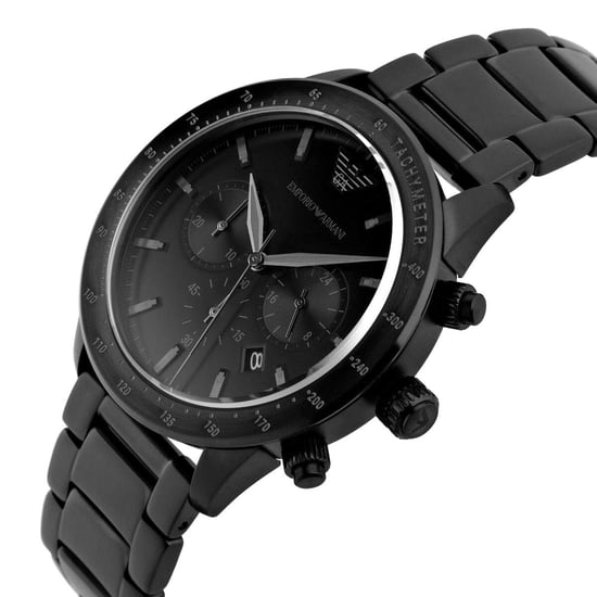 Emporio Armani Mario Schwarz Herren Armbanduhr AR11242 - Image 3