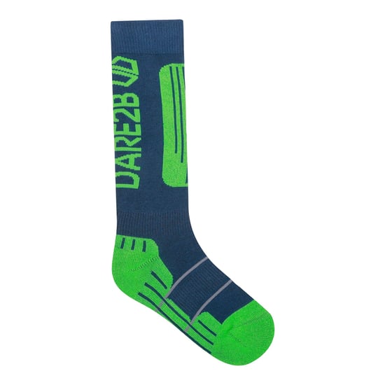 Dare 2B Childrens/Kids Technical Ski Socks (Moonlight Denim/Green Flash)