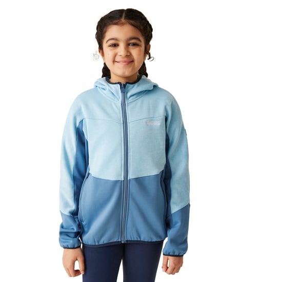 Regatta Childrens/Kids Dissolver IX Marl Full Zip Fleece Jacket (Clear Sky/Coronet Blue)