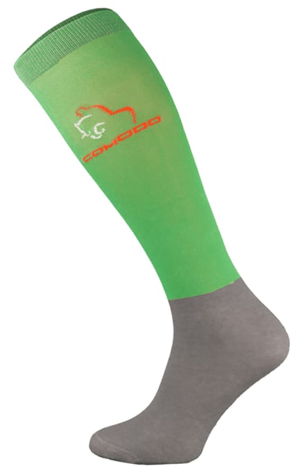 COMODO - Femme Chaussettes Equitation | Chaussettes Hautes Longues pour Eté - Néon Vert - Image 1