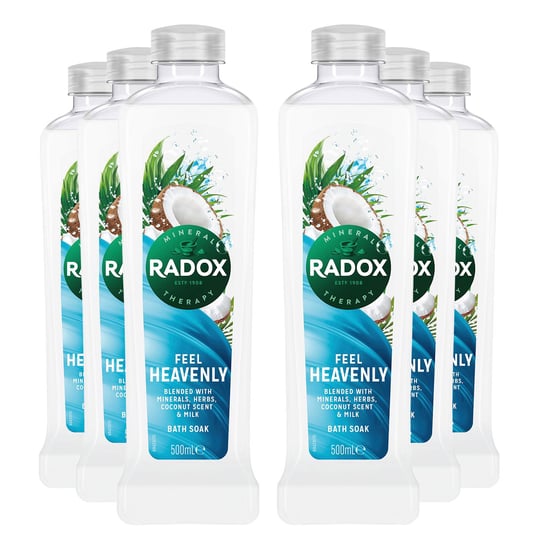 Radox Mineral Therapy Bath Soak Feel Heavenly with Minerals & Herbs 500ml, 6 Pk