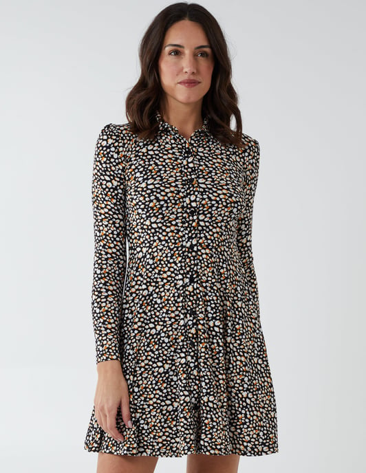 Robe swing de chemise à collier boutonné - Image 2