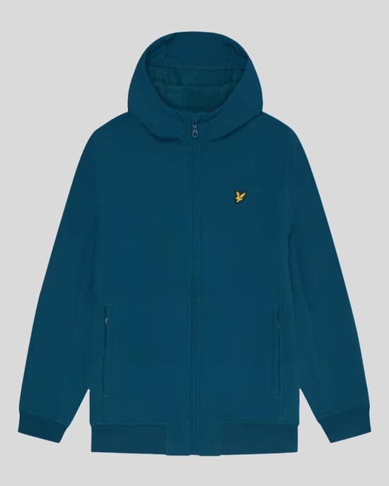 Herren Fleece-Rückseite Softshell-Jacke in Marineblau - Image 5