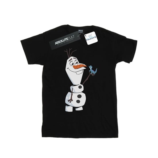 Disney Mädchen Frozen 2 Olaf und Salamander T-Shirt aus Baumwolle (Schwarz) - Image 1