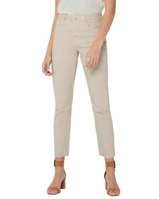 NUR verkürzte High-Waist gerade Jeans ONLEMILY ecru - Image 1