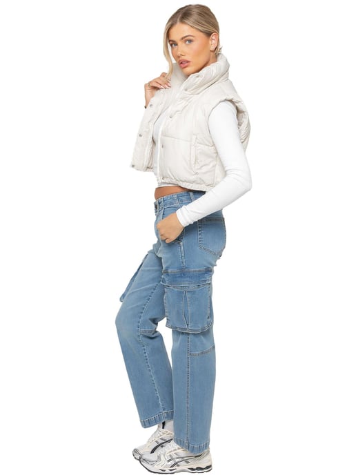 Enzo | Womens Puffer Gilet Jacke - Image 5