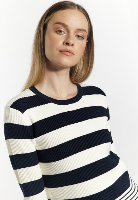 Dreimaster Strickpullover Damen Meereswollweiß - Image 5