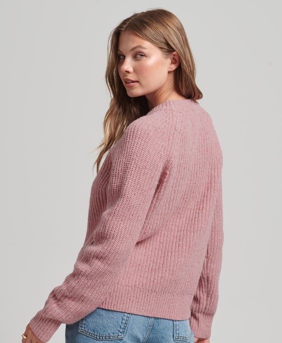 Superdry Tweed Ribbed Crew Neck Jumper