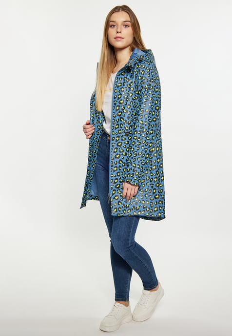 Schmuddelwedda regenparka Damen Stahlblau Limette Leo - Image 2