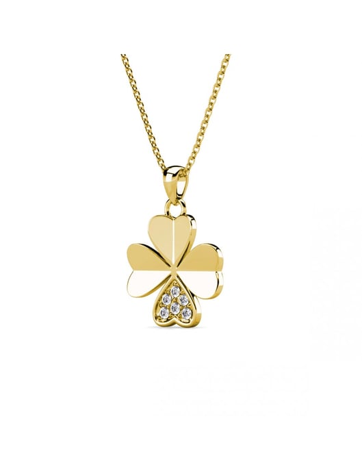 Kleeblatt-Anhänger - Gold und Kristall - Image 3