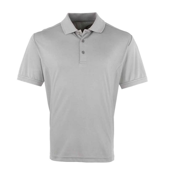 Premier - "Coolchecker" Poloshirt für Herren (Silber) - Image 1