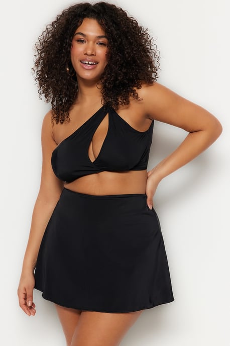 Trendyol Damen Hohe Taille Plus Size Bikini-Hosenteile - Image 1