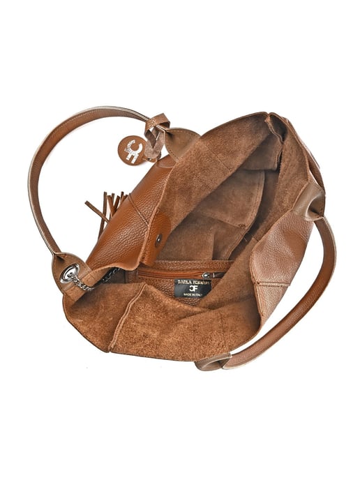 Carla Ferreri Braun Rindsledertasche - Image 4