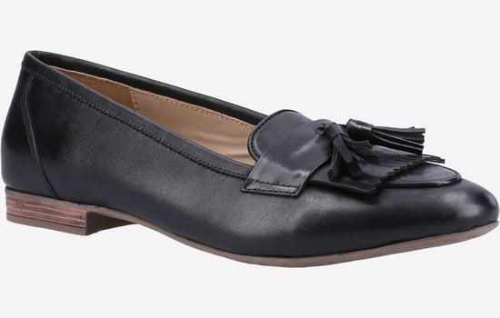 Hush Puppies Marissa Tassel Damen-Schwarze-Lederloafer - Image 2