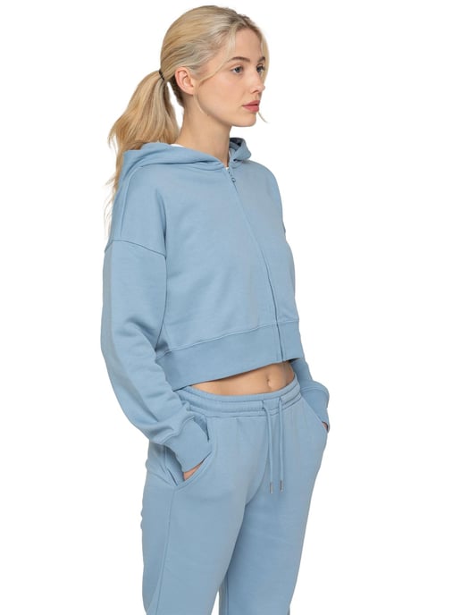 Enzo | Womens Crop Zip Hoodie - Image 2