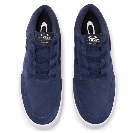 Oakley Lighthouse Lace-Up Blue Smooth Leather Mens Trainers 13550 6AC