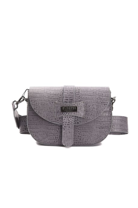 Pompei Donatella Damen Graue Leder Umhängetasche - Image 1