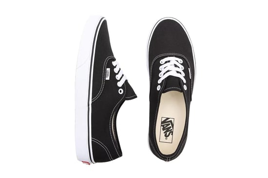 Herren Damen Vans Authentic Canvas Sneaker - (Schwarz / Weiß) - Image 5