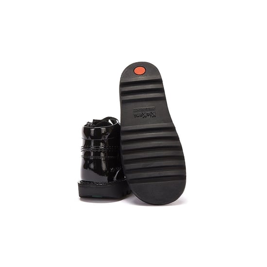 Kickers Younger Girls Ankle Boots Hi Zip Leder mit Spitze und Reißverschluss schwarz Lack - Image 5