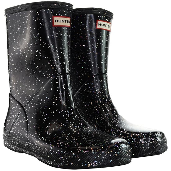 Hunter Giant Glitter Kinder-Gummistiefel in Schwarz - Image 2