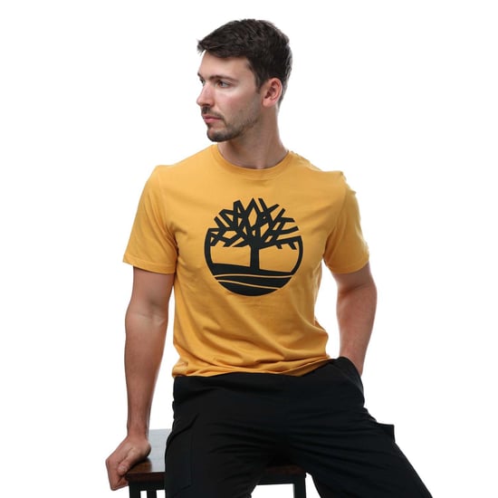 Men's Timberland Kennebec River Tree Logo T-Shirt in Yellow
