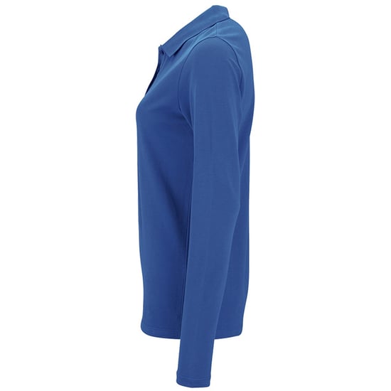 SOLS Womens/Ladies Perfect Long Sleeve Pique Polo Shirt (Königsblau) - Image 3