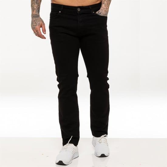 Kruze Herren Straight Leg Stretch Jeans - Image 3