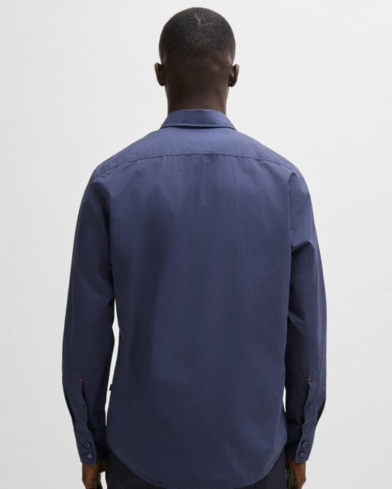 BOSS Orange Relegant 6 Herren Regular-Fit Hemd aus Baumwoll-Popeline mit Kent-Kragen - Image 5