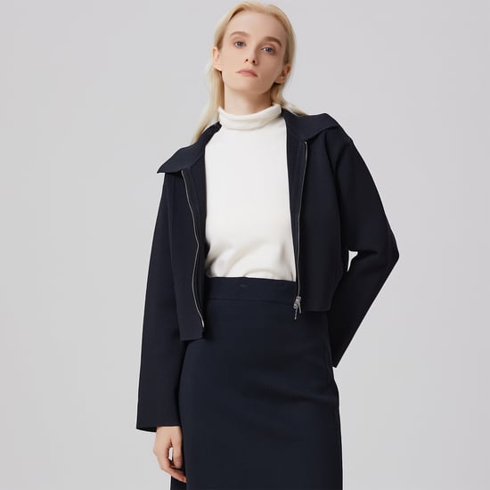 Minimalistische Crop-Jacke mit Frontreißverschluss - Image 6