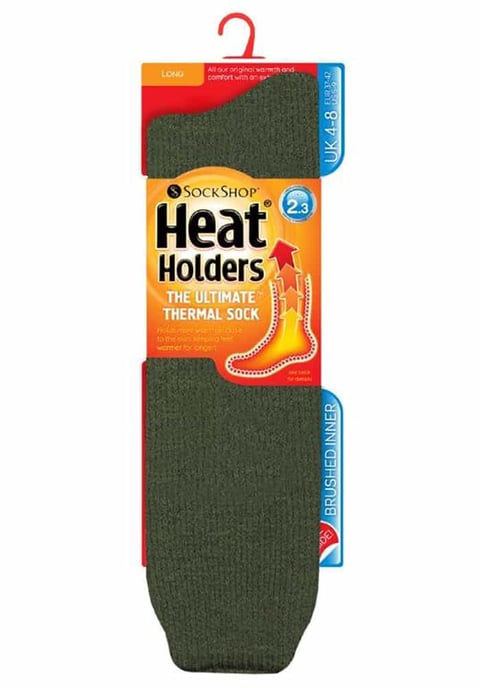 Extra lange Thermo-Socken für Damen in Cerise und Wein von Heat Holders - Image 2