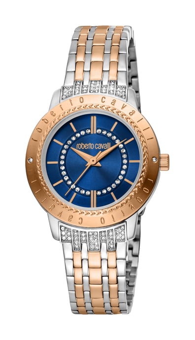 RC5L030M0105 Roberto Cavalli Womens Quartz Dark Blue Stainless Steel 5 ATM 32 mm Watch