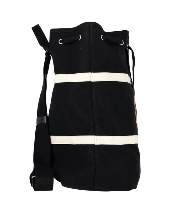 Saint Laurent Rive Gauche Rucksack aus schwarzem Canvas - Image 2