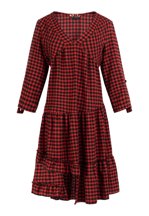 Mymo Midikleid Damen schwarz/rot - Image 1