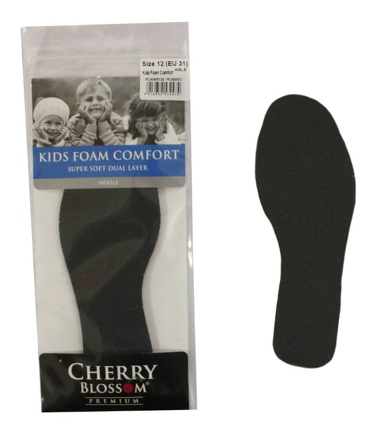 Cherry Blossom Childrens Insoles Foam Shoe Care  grey