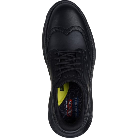 Skechers Garza Sully Schwarze Herren Schnürschuhe aus Leder - Image 3