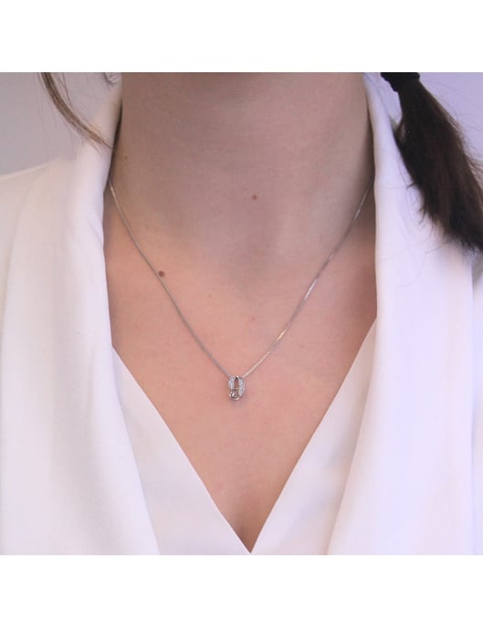 Nummer 9 Anhänger - Silber und Kristall - Image 2