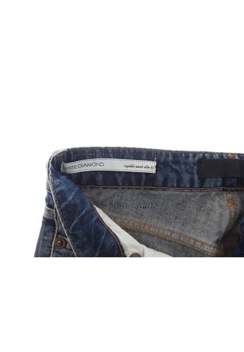 Cavalli Damen Blaue Washed Torn Baumwoll Straight Fit Jeans - Image 4