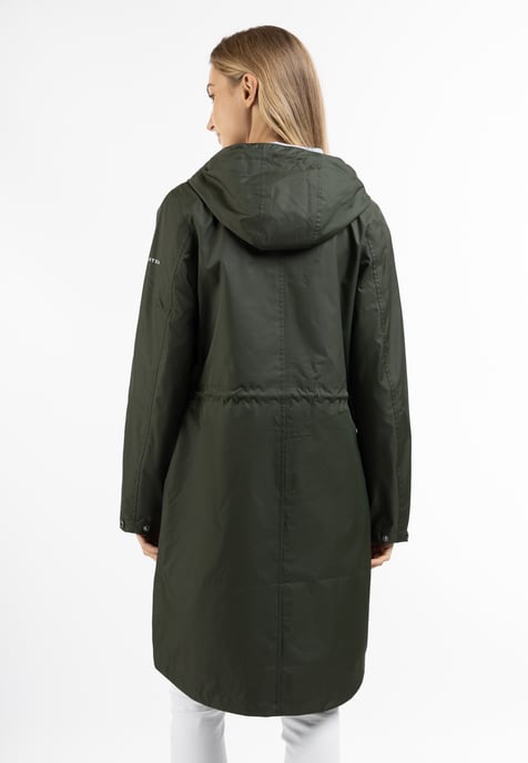 Dreimaster Regenjacke mit Innenprint Damen Dunkeloliv - Image 4