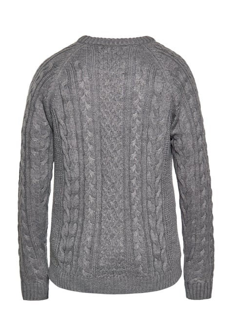 Mo Strickpullover Herren grau melange - Image 2